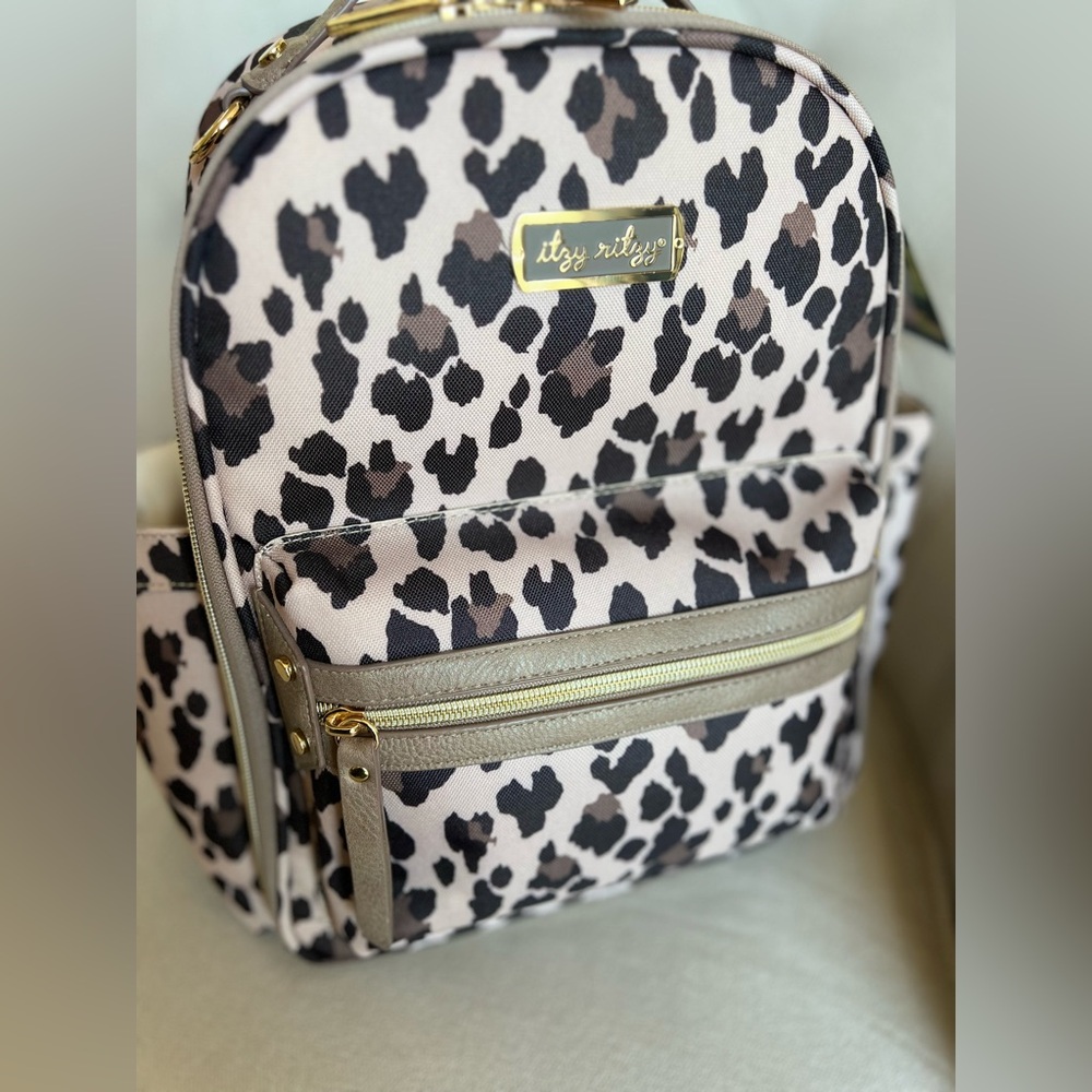 Itzy Ritzy Mini Diaper Bag Backpack (Leopard)